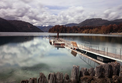 Pier over the water in Cumberland on Vancouver Island